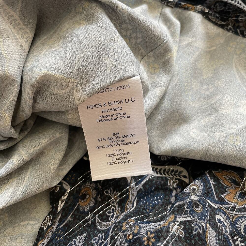 Veronica Beard Navy & White Paisley Midi Skirt - Picture 10 of 10